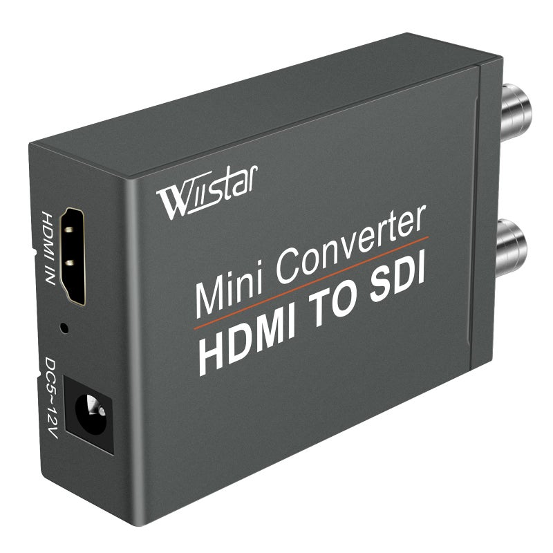 Wiistar HDMI to SDI Converter HDMI Input to SDI 2 Output Support SD/HD/3G-SDI 1080P FHD 1 in 2 Out for Camera HDTV - Image 1